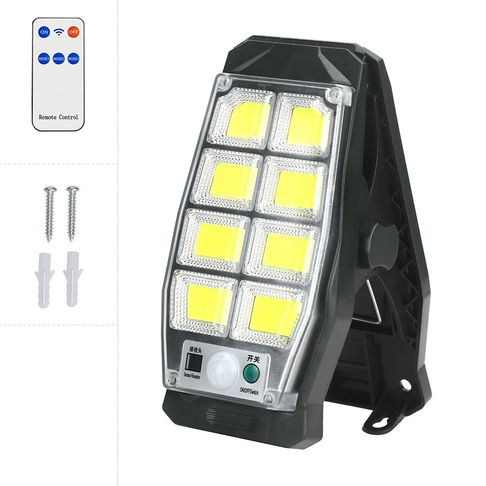 Motion Sensor Solar Garden Lights Solar Powered 3 Modes Solar Clip-on Lamp Waterproof Easy To Install Garden Wall Light