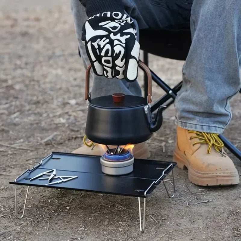  Alcohol Stove Pot Stand Portable Water Kettle Holder Detachable Four-corner Kettle Bracket Outdoor Camping Accessories Tool