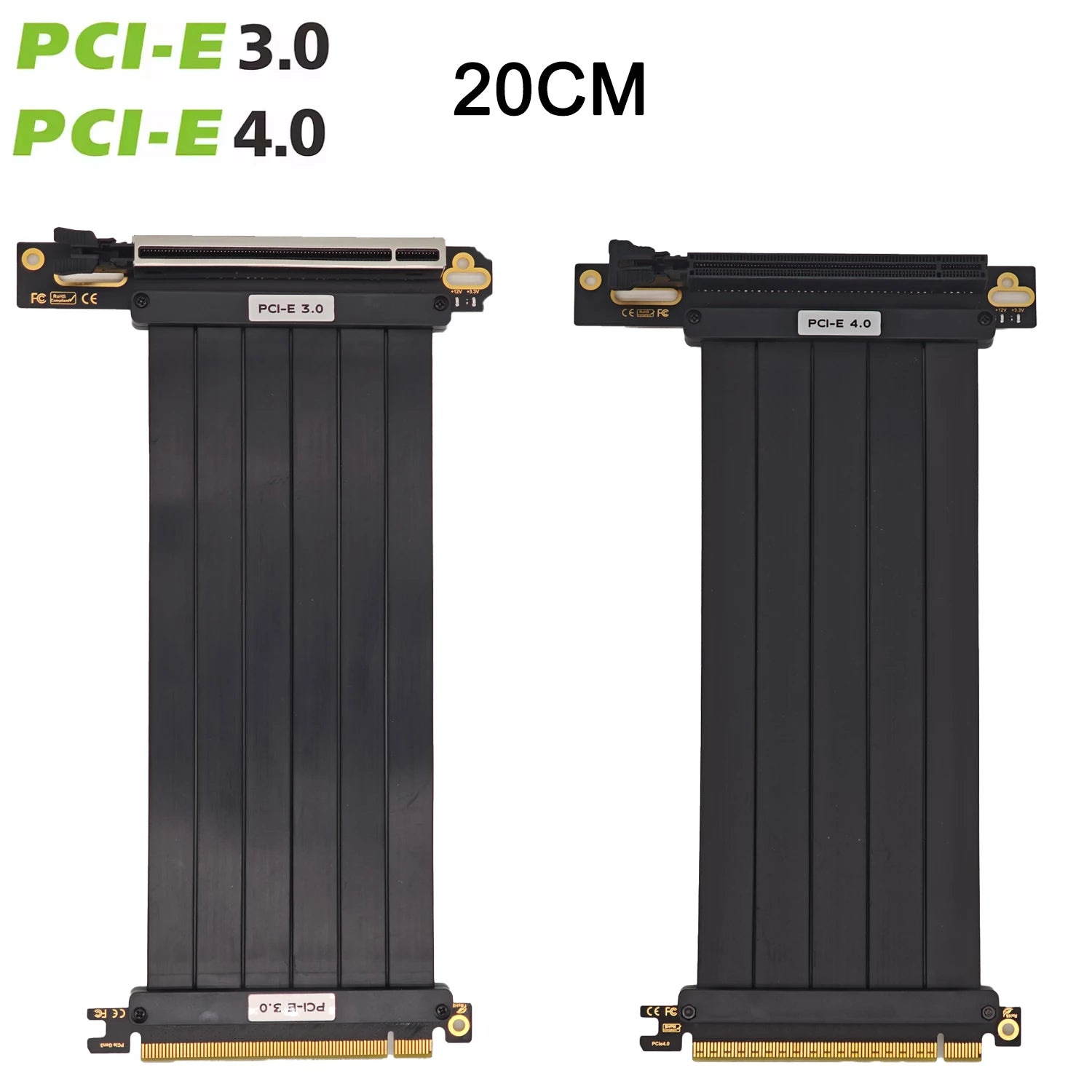 PCI Express 3.0/4.0 x16 to x16 Gen 4 GPU Double Reverse Graphics Card  Extension Cable Riser Card For ITX gold-plated Connector