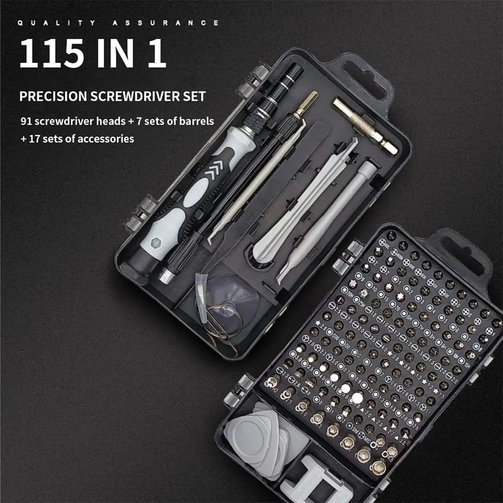 115Pcs Precision Screwdriver Set, Electronic Repair Tool Kit, Suitable for Iphone, Computers, Pc, Laptops, Mobile Phones, Mac, Tablets, Home Diy, Game Consoles, Glasses, Watches, Doorbells, Etc