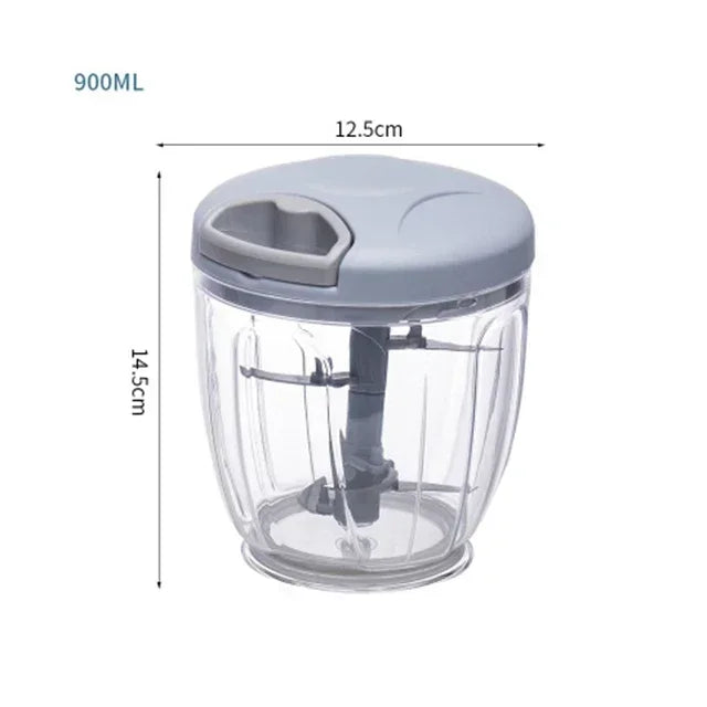 900/500ML Garlic Chopper Manual Garlic Press Food Vegetables Cutter Meat Grinders Kitchen Gadgets Hand Mincer Garlic Masher