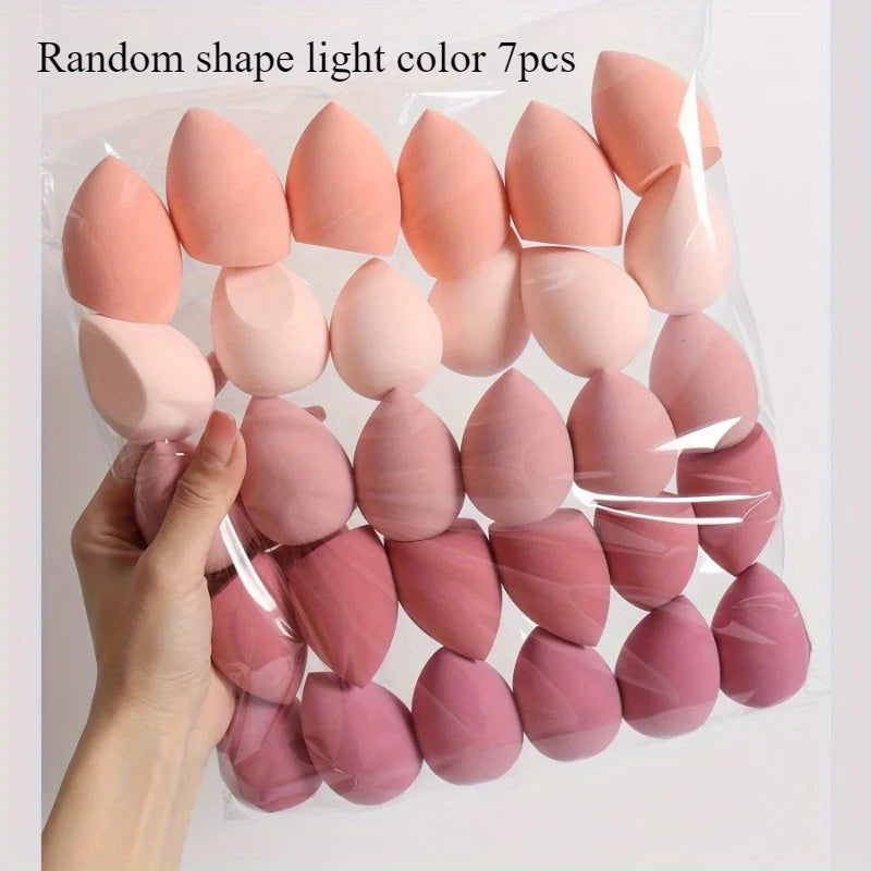 1/7/18PCS Makeup sponge latex free fragrance free makeup sponge wet and dry powderpuff suitable for all skin types random colors