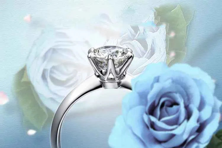 New Luxury 925 Sterling Silver Real Moissanite Rings Wholesale