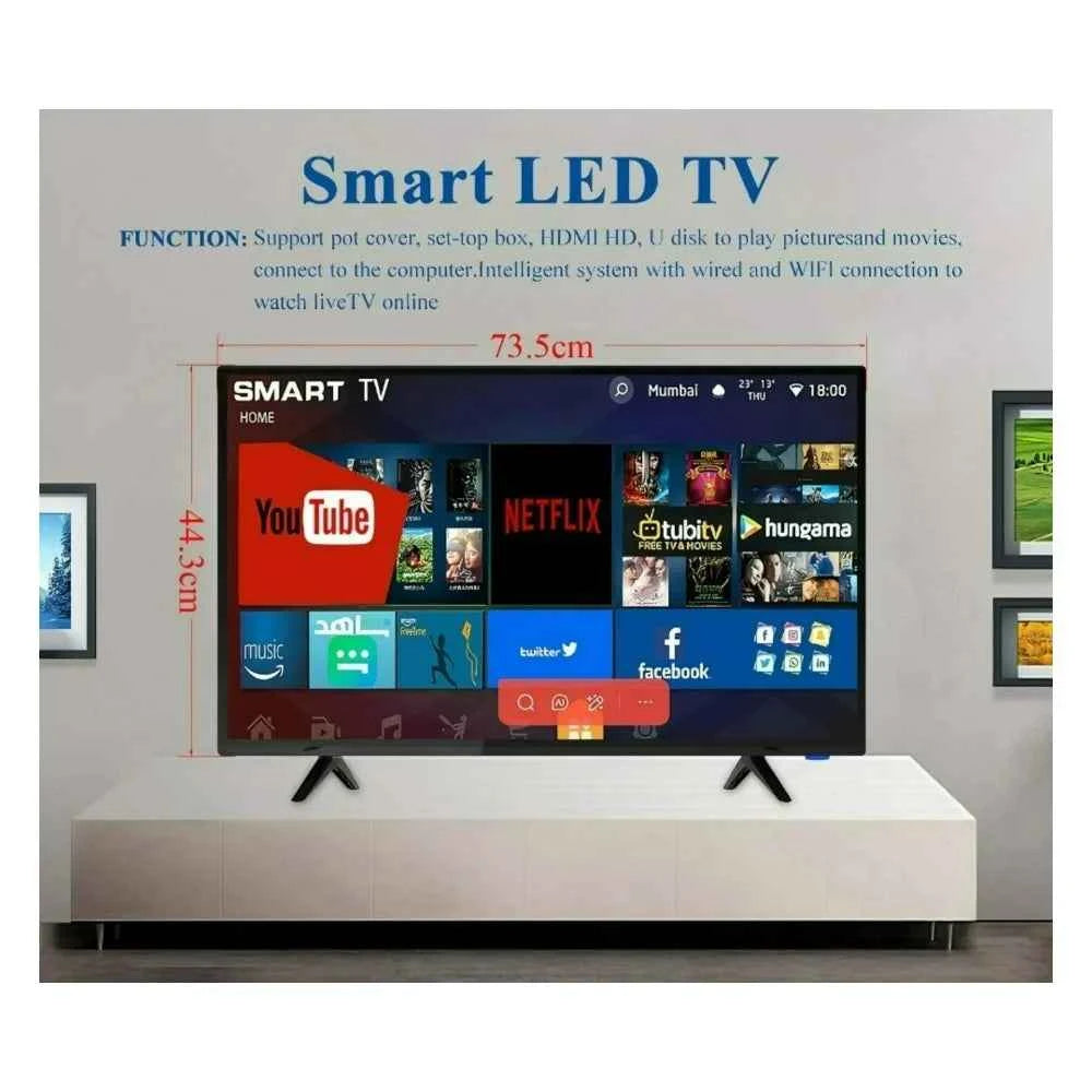 Smart LED 4K UHD TV Android System 19-65 Inch Flat Screen Television for Home Use, Global Voltage 100-240V