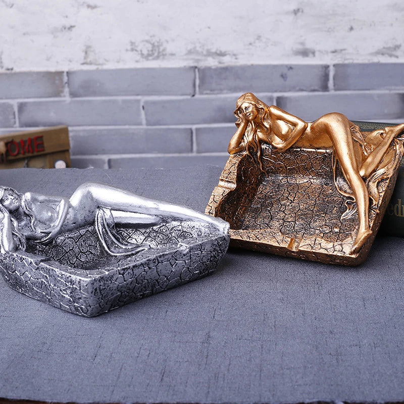 beauty ashtray decoration home decor creative household new   gift craft ornaments resin desktop statue   indoor outdoor office