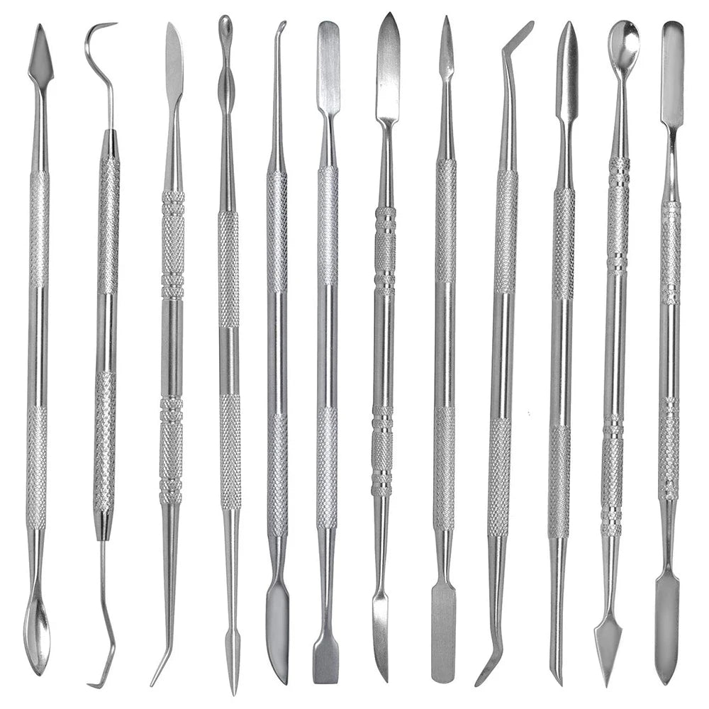 12 Pieces/Set of Wax Carving Tools Jewelry Making Tools Wax Carving Knife Dental Tools