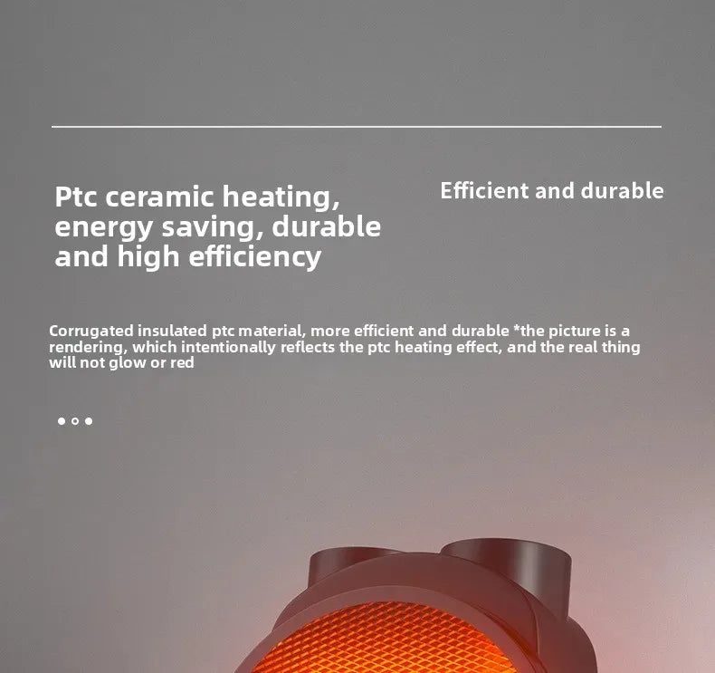 Portable Electric Space Heater with Overheat and Tip-Over Protection 2000W Adjustable Thermostat 2 Heat Settings + Fan Mode for