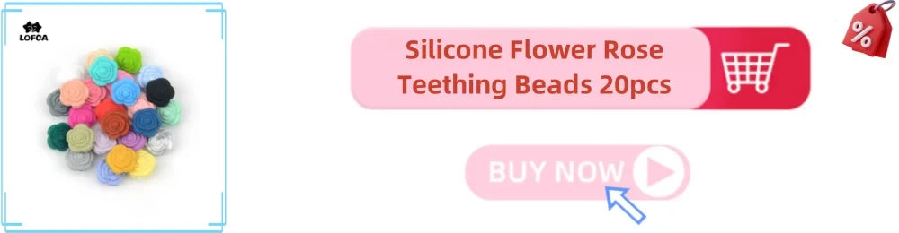 LOFCA 15mm 20pcs/lot Silicone Loose Beads Safe Teether Round Baby Teething Beads DIY Chewable Colorful Teething For Infant