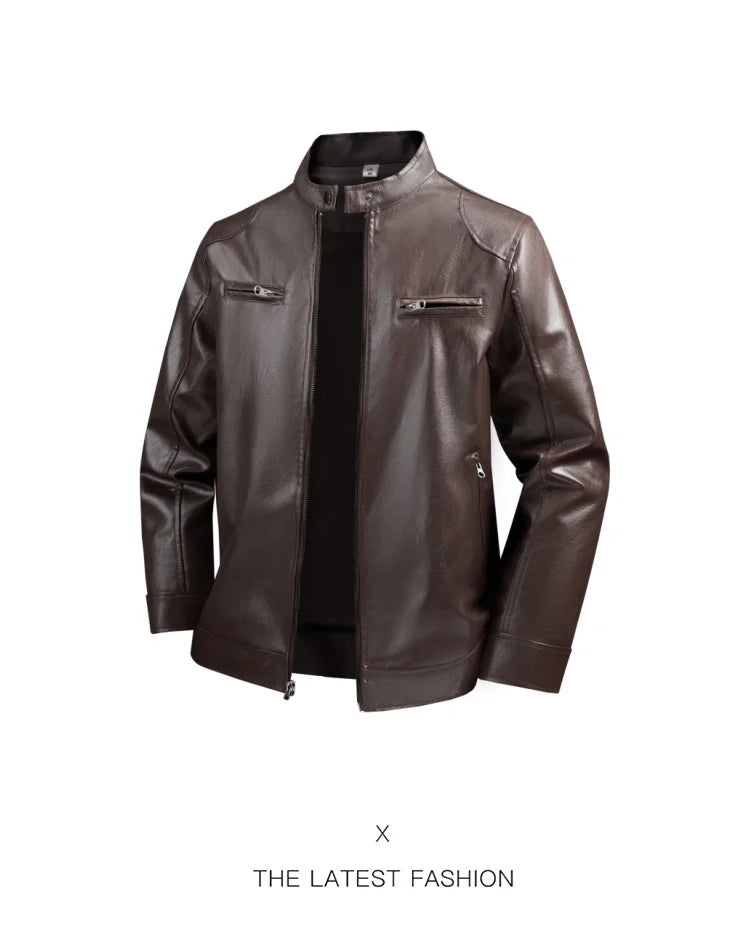 Men's Jackets Men Leather Jacket Motorcycle Coats Outwear Fashion Brand Male Pu Slim Fit Leather Jackets Mens Blazer Clothes