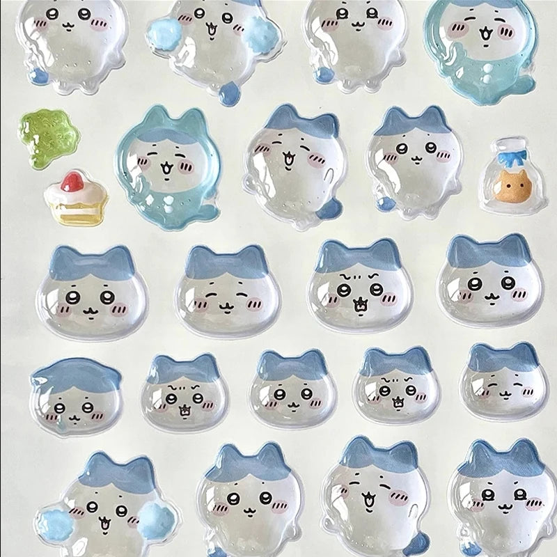 3D Stereo Relief Stickers Kawaii Cartoon Waterproof DIY Decor Stickers Phone Laptop Scrapbook Notebook Luggage Decal Gift Toys
