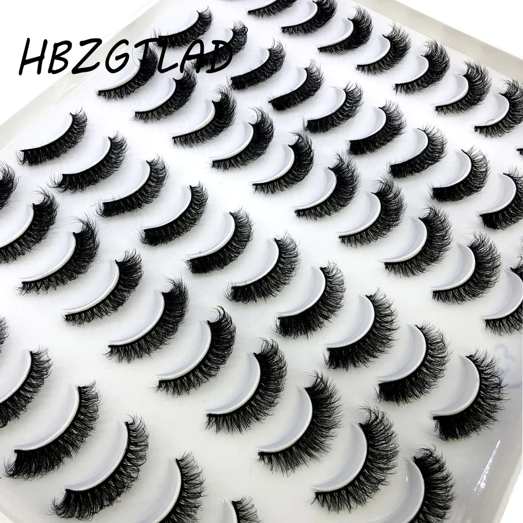 HBZGTLAD 30/40 pairs of natural long 3D artificial mink false eyelashes false eyelashes makeup set mink eyelashes extended eyela