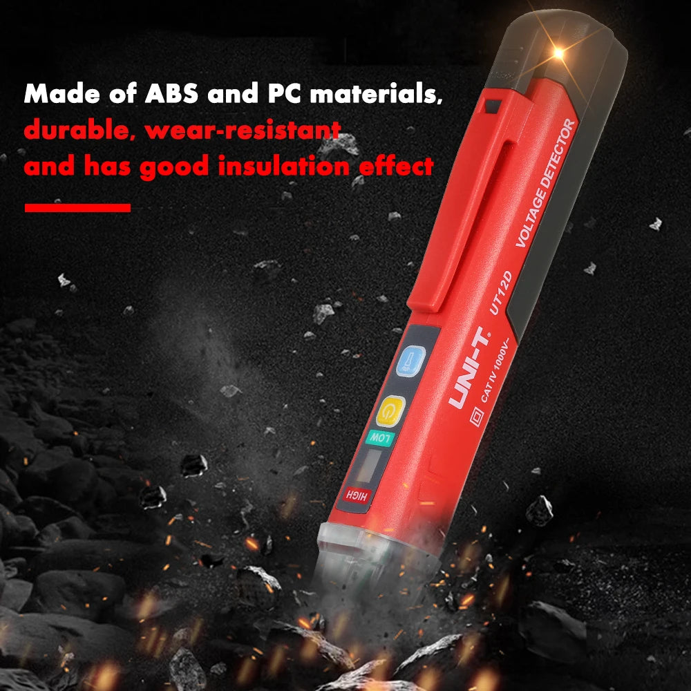 UNI-T AC Voltage Detector UT12D Non Contact Voltage Tester 12V-1000V Contactless Electric Tester Pen Power Sensor LED