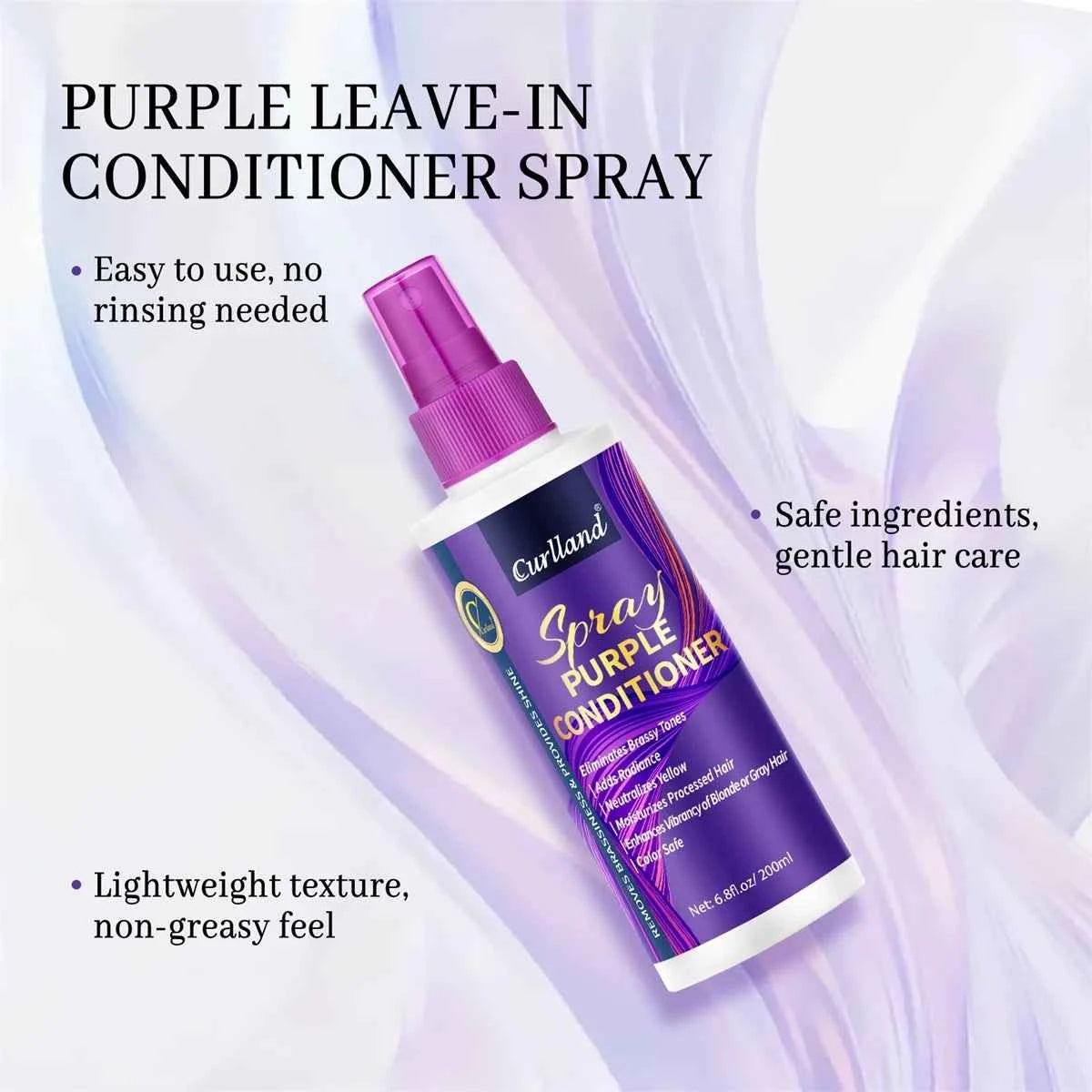 Purple Leave-In Conditioner Spray For Color-Treated Hair