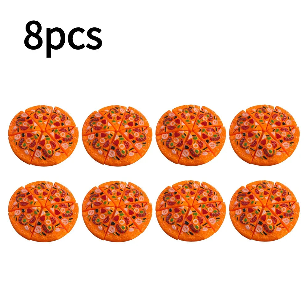 Kids Simulation Food Kitchen Toy Pretend Play Pizza with Cutter Children Interactive Toys Birthday Gifts for Boys And Girls