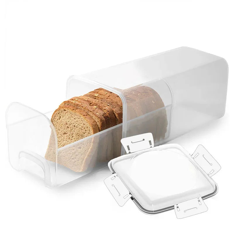 4 Liter Bread Storage Container, Plastic Bread Box with Sealing Lid, Bread Storage Box, Sandwich Bread Dispenser Bread Storage