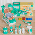 Kids Doctor Play Set Medical Kit with Dental Tools Simulation Dentist Game Pretend Role Play Toys for Boys Girls Gifts