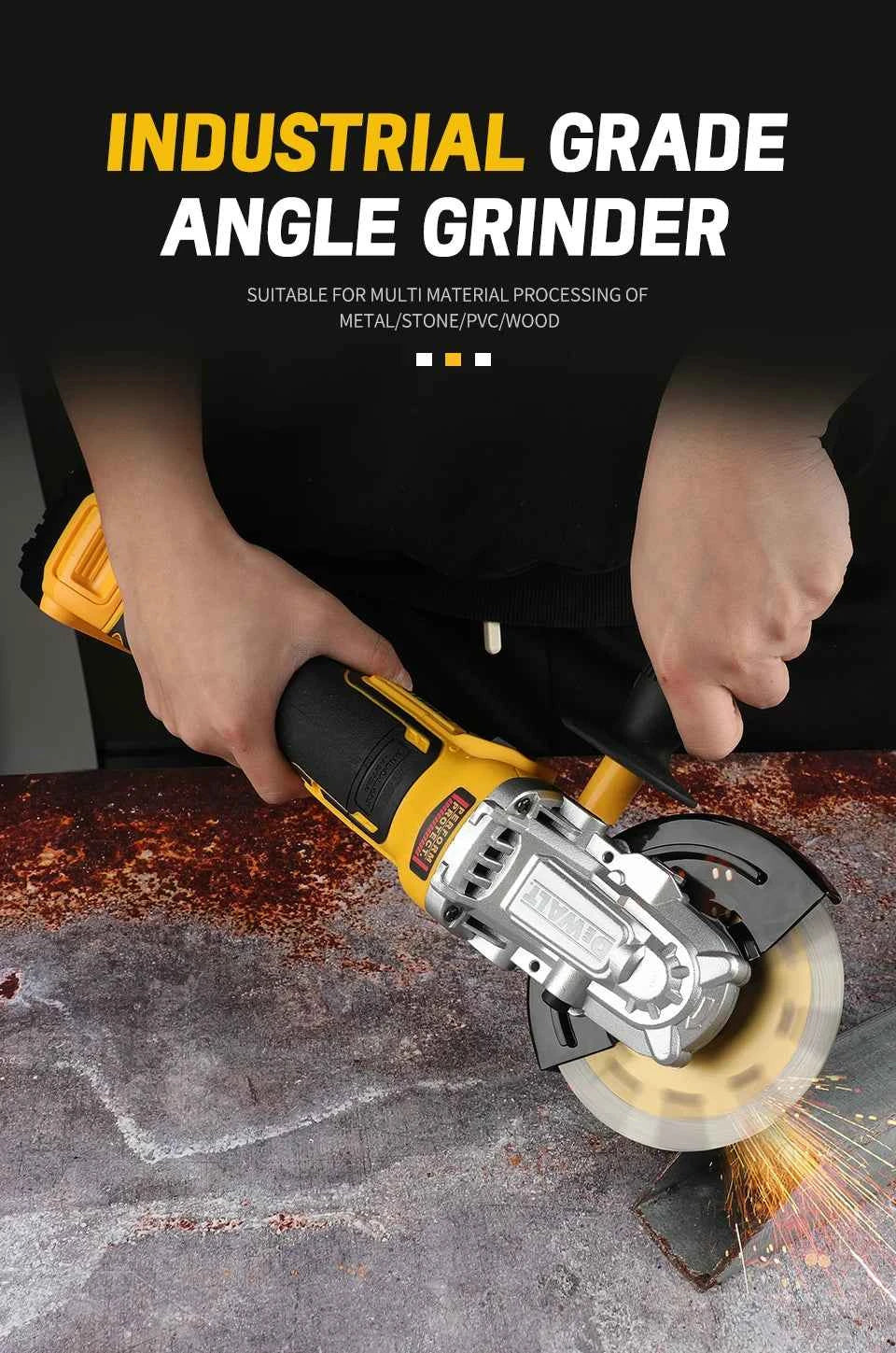 DEWALT DCG405FN 18V Max XR Brushless Cordless Angle Grinder - 125mm, 8500 RPM, Cutting & Polishing, Rechargeable Handheld Tool