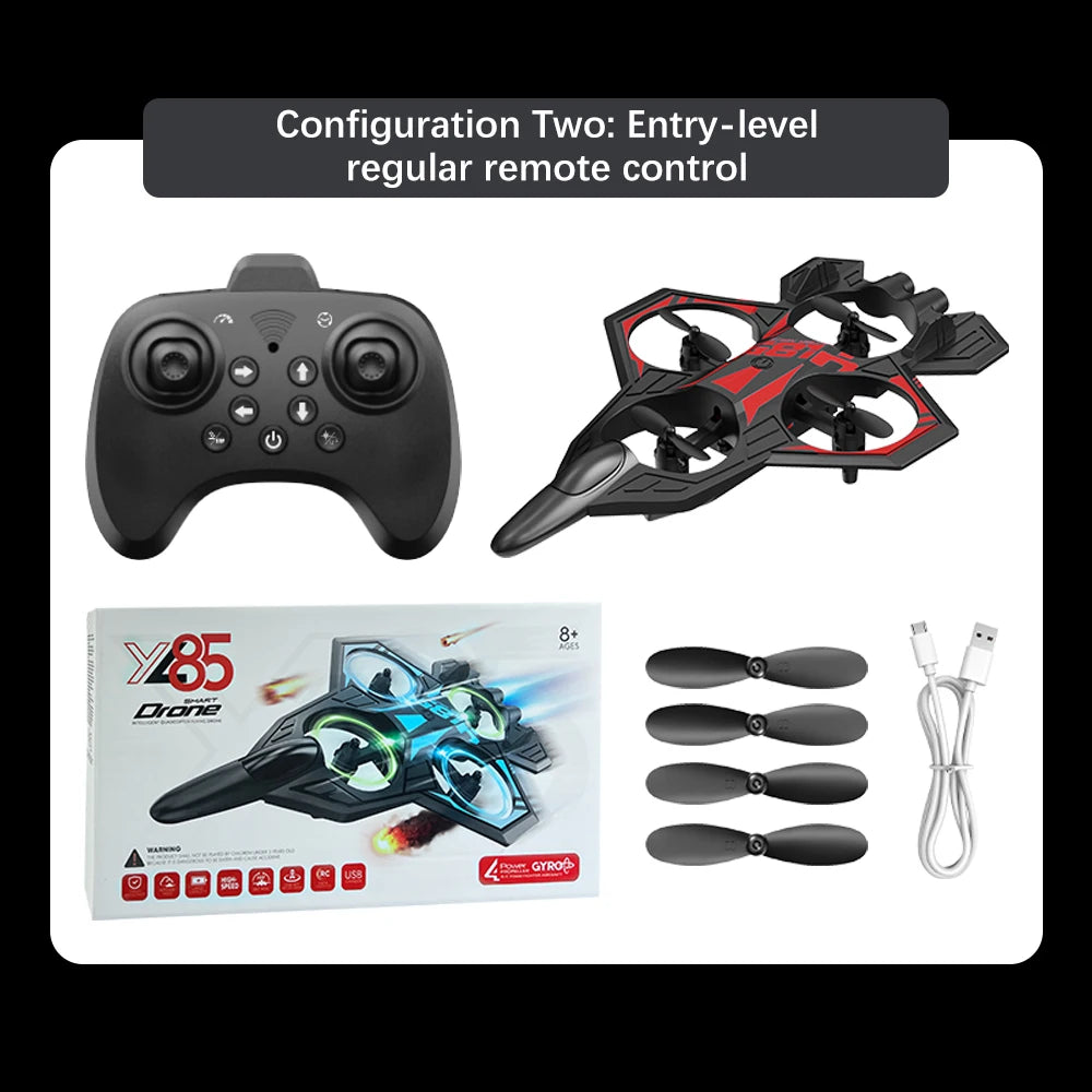 YL86 RC Plane Helicopter Three speed switching Aircraft Rolling at 360 °Fighter Hover at fixed height RC Drone Toys