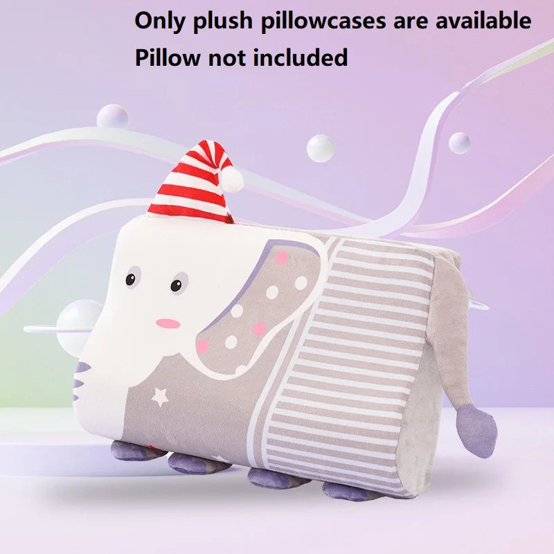 Four Seasons Baby Pillow Toddler Foam Bed Pillow Breathable Slow Rebound Baby Cartoon Neck Nursing Pillow Travel Cushion Bedding