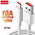 Lenovo 120W 500000mAh Power Bank Large Capacity 4 In1 Cables Intelligent Digital Display Light Portable Powerbank For iPhone New