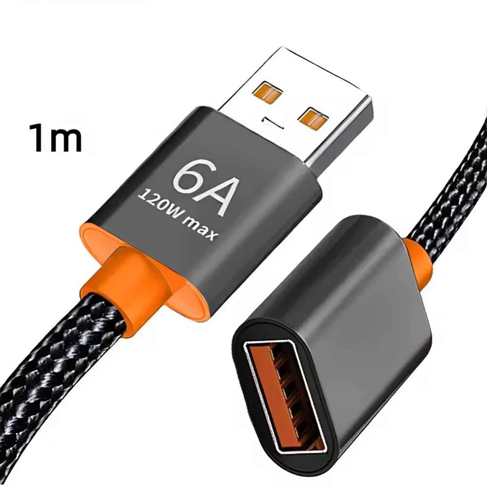 6A USB 3.0 Extension Cable Nylon Braided Male To Female High Speed Transmission Data Cable For Computer Camera Printer TV Cable