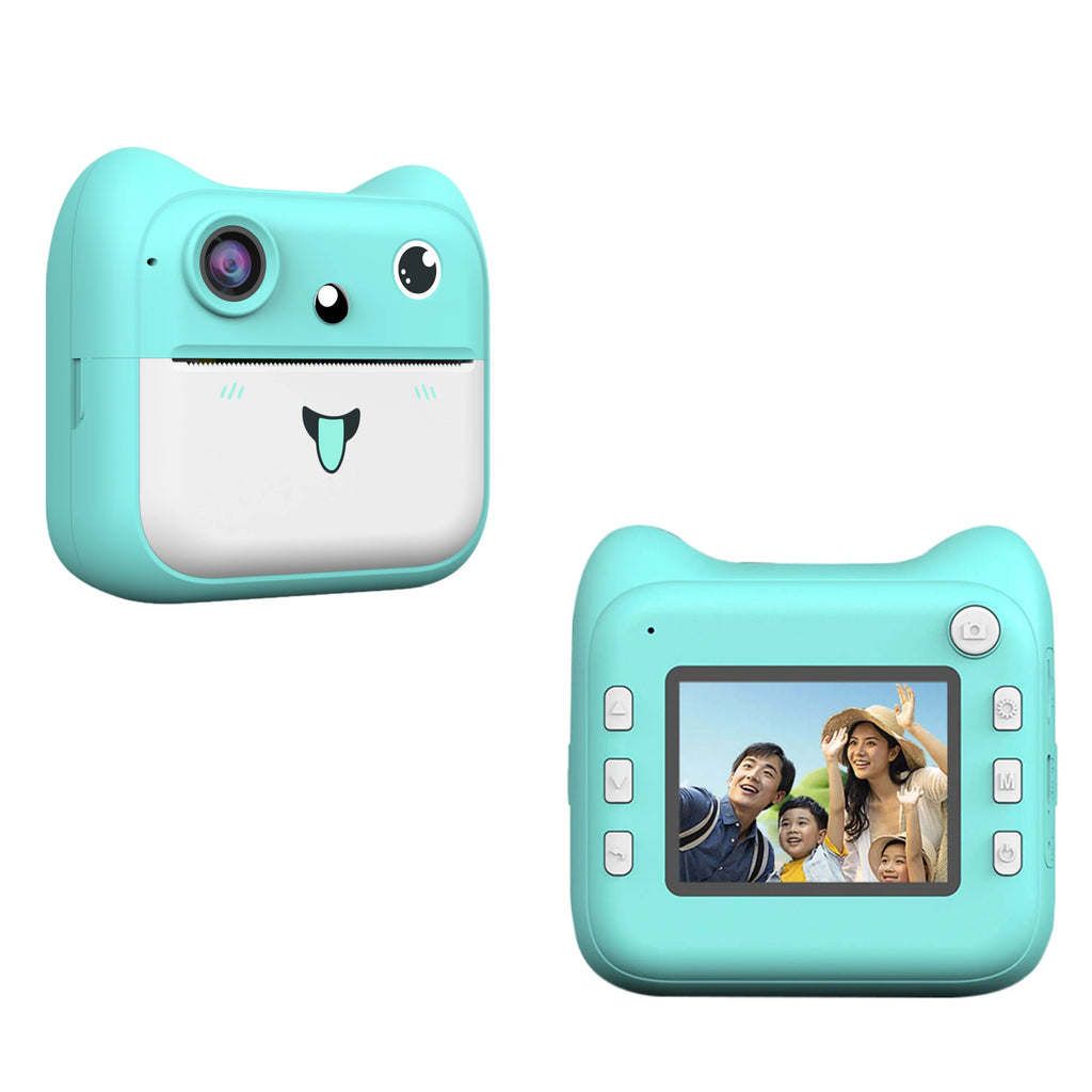 Kids Photo Camera Printer Mini Thermal Print Camera Children Digital Video Camera Toy Gifts for 4-12 Years Kids Girls Boys