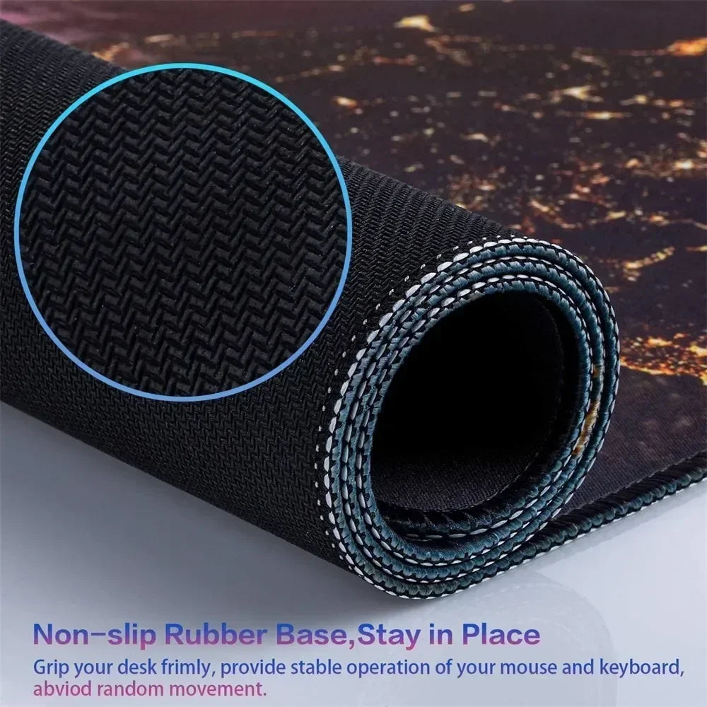 Pure Black Mousepad Large Gaming Solid Color Mouse Pad Natural Rubber Waterproof Keyboard Big Mouse Mat Anti-slip Keyboard Mat