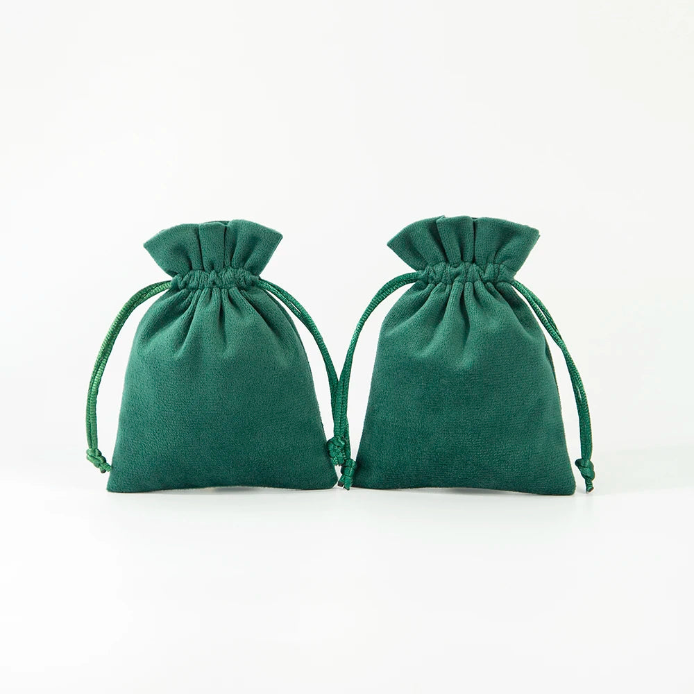 10pcs Velvet Anime Jewelry Organizer Small Gift Bags Drawstring Packaging Pouch For Women Rings Earrings Keychain Wedding Favor