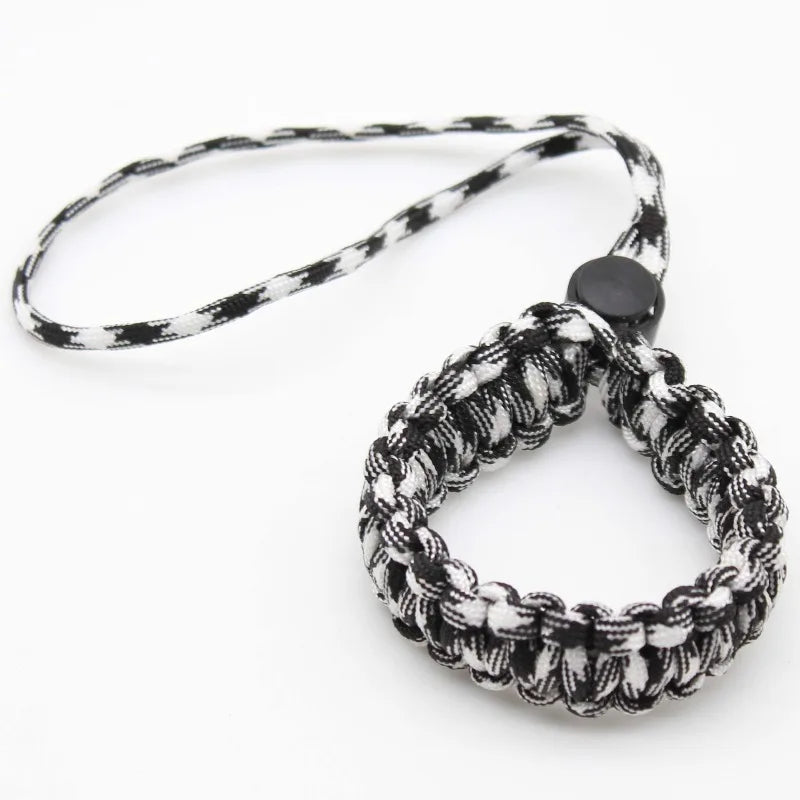 Outdoor Survival Bracelet & Camera Wrist Strap - Paracord Braided Cord Pendant, Universal Wrist-Mounted Braided Paracord