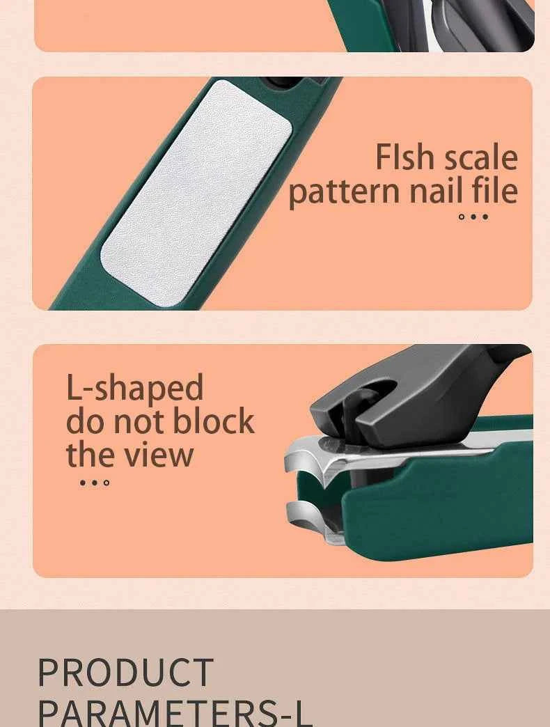 Colorful Nail Clippers Anti-Splash Nail Cutter Detachable Design Fingernail Clippers Stainless Steel Manicure Nail Tool