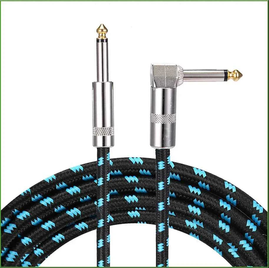 Guitar Cable 10/20ft Electric Instrument Bass AMP Cord for Electric Guitar Mandolin, Pro Audio (Right Angle to Straight, Black)