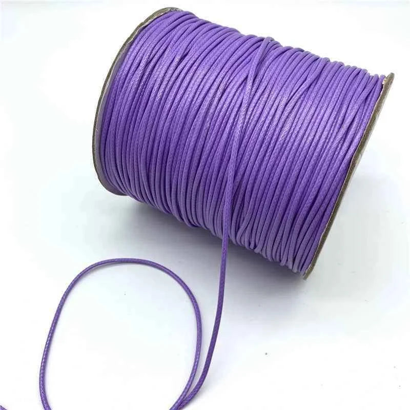 0.5mm 0.8mm 1mm 1.5mm 2mm Black Waxed Cotton Cord Waxed Thread Cord String Strap Necklace Rope For Jewelry Making
