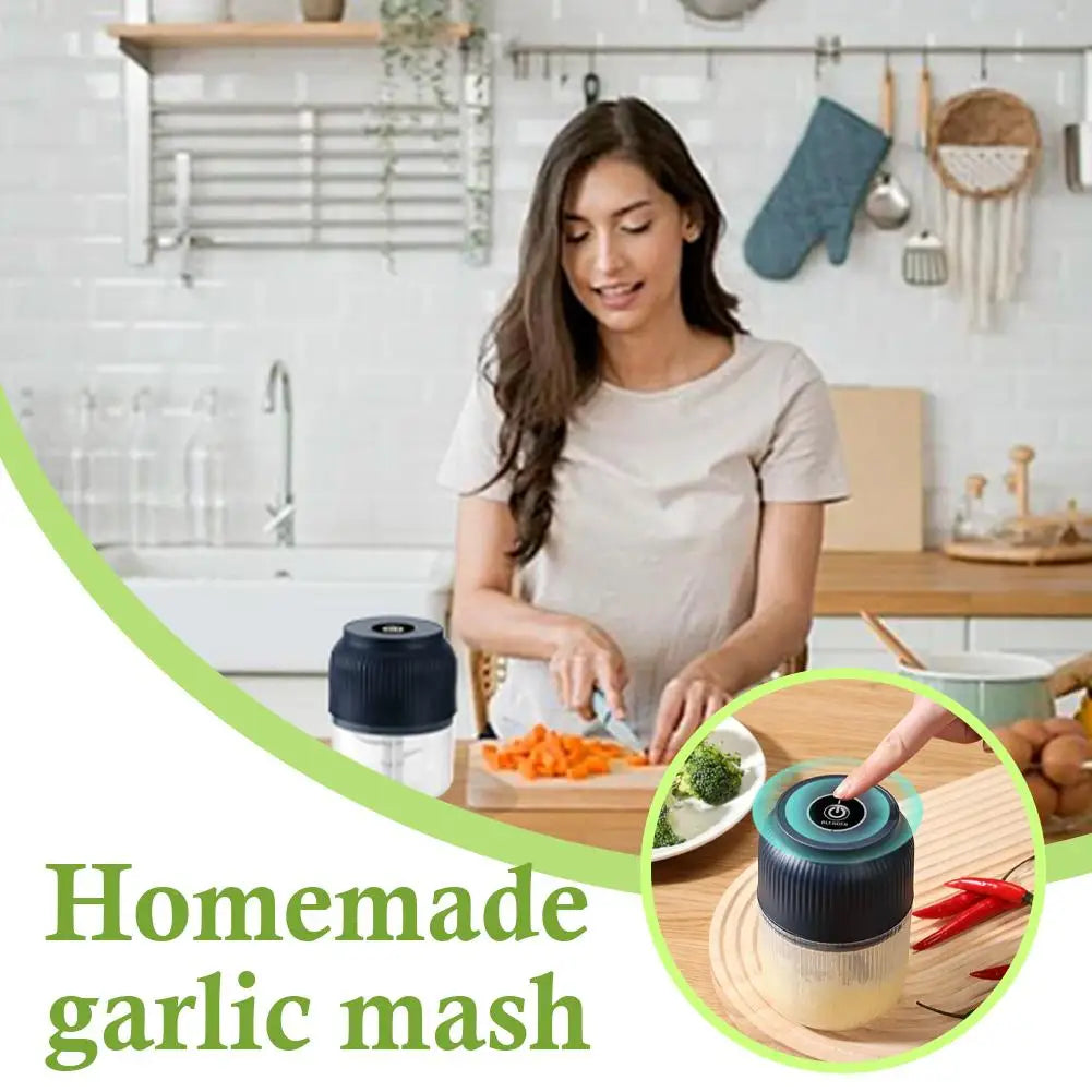 Electric Food Chopper Garlic Crusher Meat Grinder Garlic Press Vegetable Chopper Complementary Food Processor Kitchen Gadgetss
