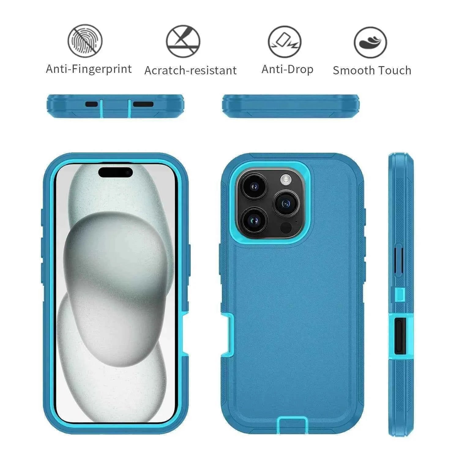 Otter Armor Box Shockproof Defender Phone Case for Iphone 16 11 12 13 14 15 Pro Max XSMAX 7 8 SE2 16E Hard Back Cover with Clip