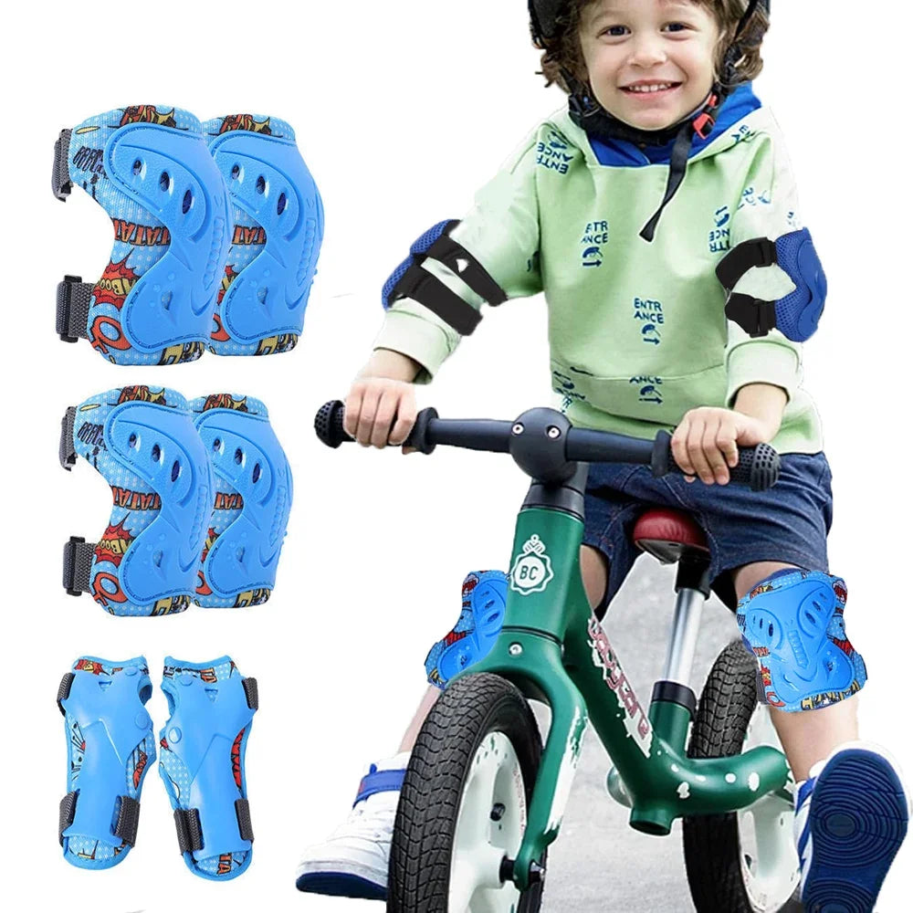 Kids 3-12 Years Knee Pad Elbow Pads Guards Protective Gear Set for Roller Skates Cycling Skateboard Inline Skatings Scooter