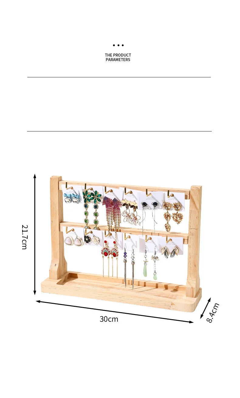Jewelry Organizer Multi Tiers Jewelry Holder Jewelry Display Stand Earring Holder with Hooks for Rings Bracelets Showcase