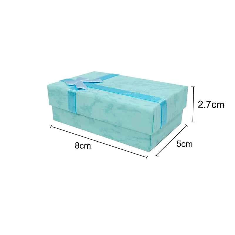 12pcs/lot Assorted Colors Ring Necklace Set Box Trinket Box Necklace Case Earrings Holder 5*8 Packaging Gift Box