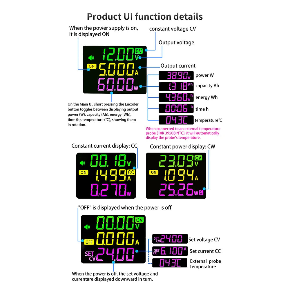 SK60 SK120 DC Buck Boost Converter CNC Adjustable Regulated Laboratory Power Supply Constant Voltage Current Solar Charge Modul