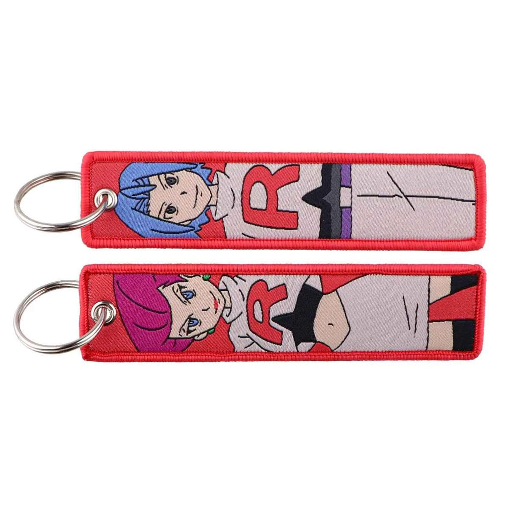 Anime Cute Animal Jet Tag Embroidery Keys Tag Women Keyring Cartoon Car Keys Fashion Jewelry Accessories Kids Gifts 1PCS