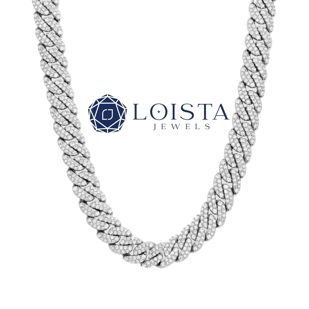 IGI Certified Lab Grown Diamond Hip Hop Cuban Link Chain Necklace In Gold Iced Out Chain for Men