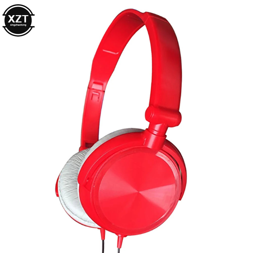red with MIC Color Wired Over-Ear Headphones With Mic – Stereo HD Sound