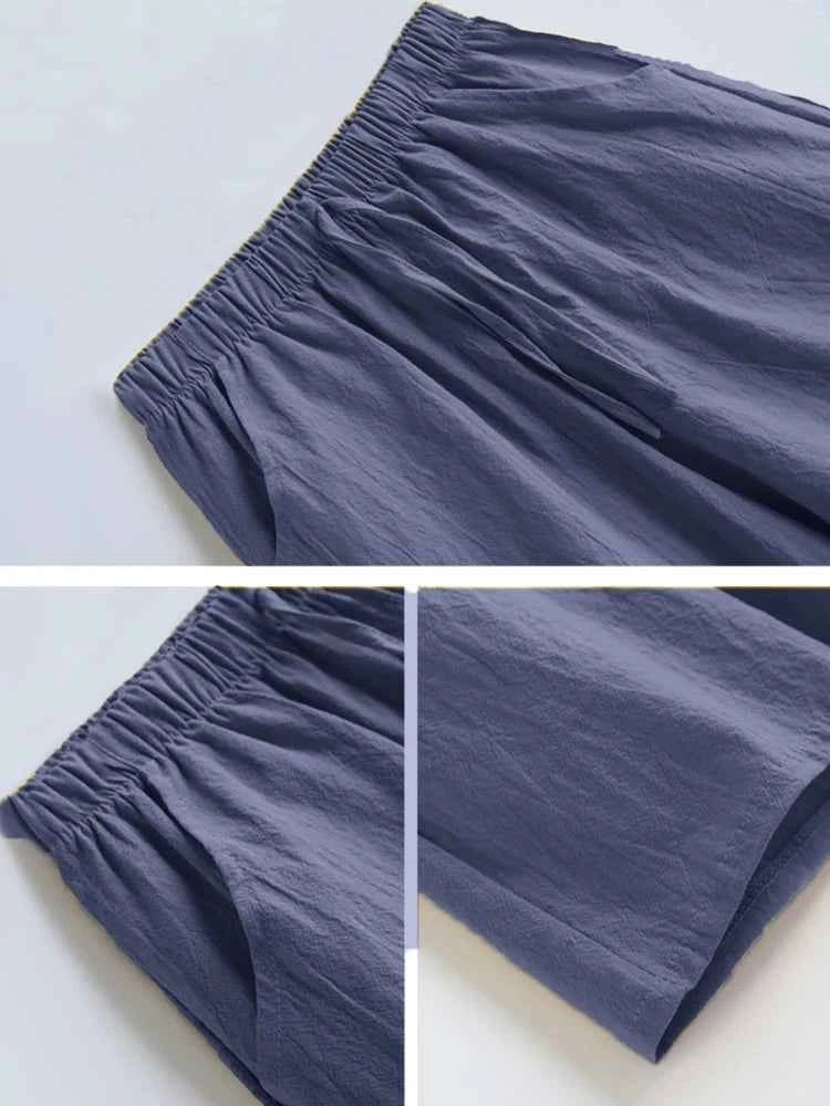 ITOOLIN Casual Linen Shorts Women Gym Workout Shorts Short Pants High Waisted Black Ladies Short Femme Women Shorts Sport Femme