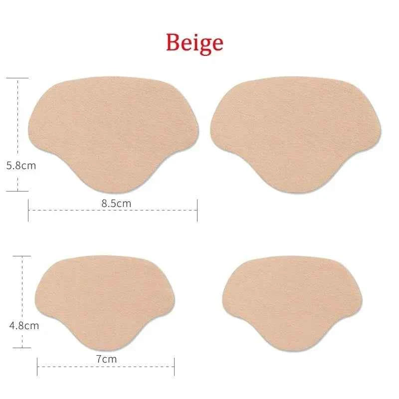 4Pcs Sneaker Heel Repair Pad Adjustable Size Wear-resistant Footbed Invisible Heel Repair Pad Repair Shoe Hole Pad Back Sticker