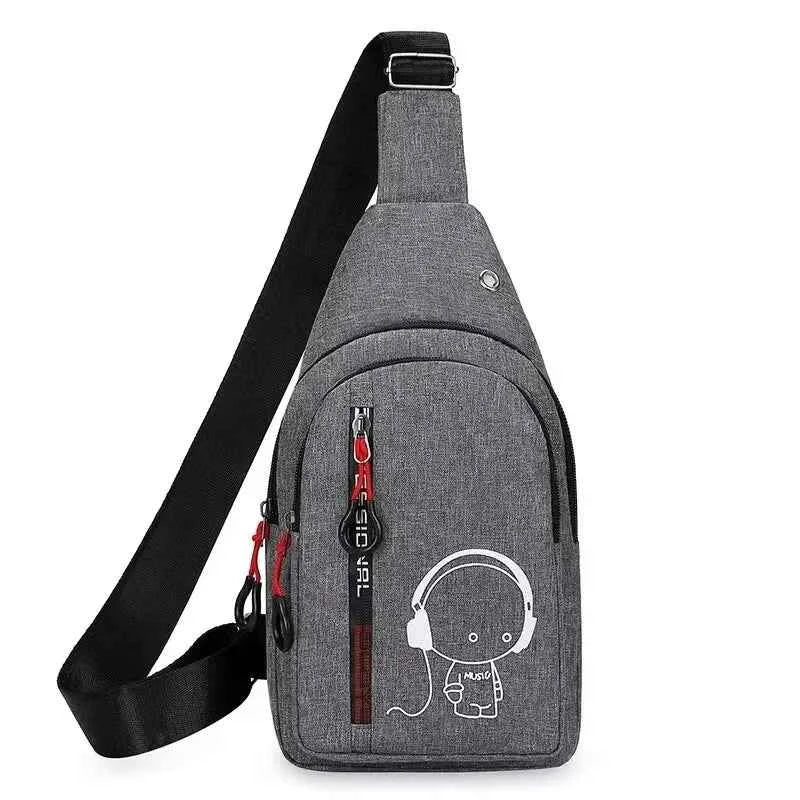 In Stock Men's Chest Bag 2024 New Casual Fashion Shoulder Bag Male Hand Crossbody Korean Cycling Backpack Fast Delivery