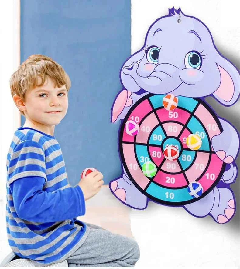 Child Montessori Toys for Kids 2 to 4 Years Old - Cartoon Animal Dart Board Sticky Ball Family Interactive Educational Toys