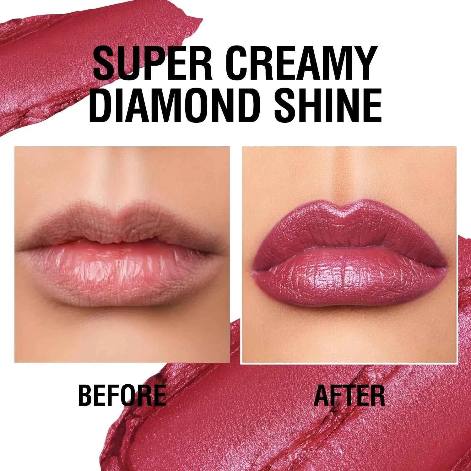 6 Colors 3 in 1 Pearlescent Sparkling Lipstick Matte Glitter Waterproof Long Lasting Pearl Shine Lip Gloss Shimmer Sexy Makeup