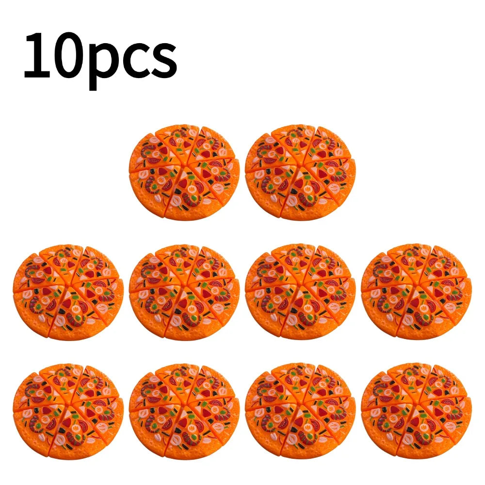 Kids Simulation Food Kitchen Toy Pretend Play Pizza with Cutter Children Interactive Toys Birthday Gifts for Boys And Girls