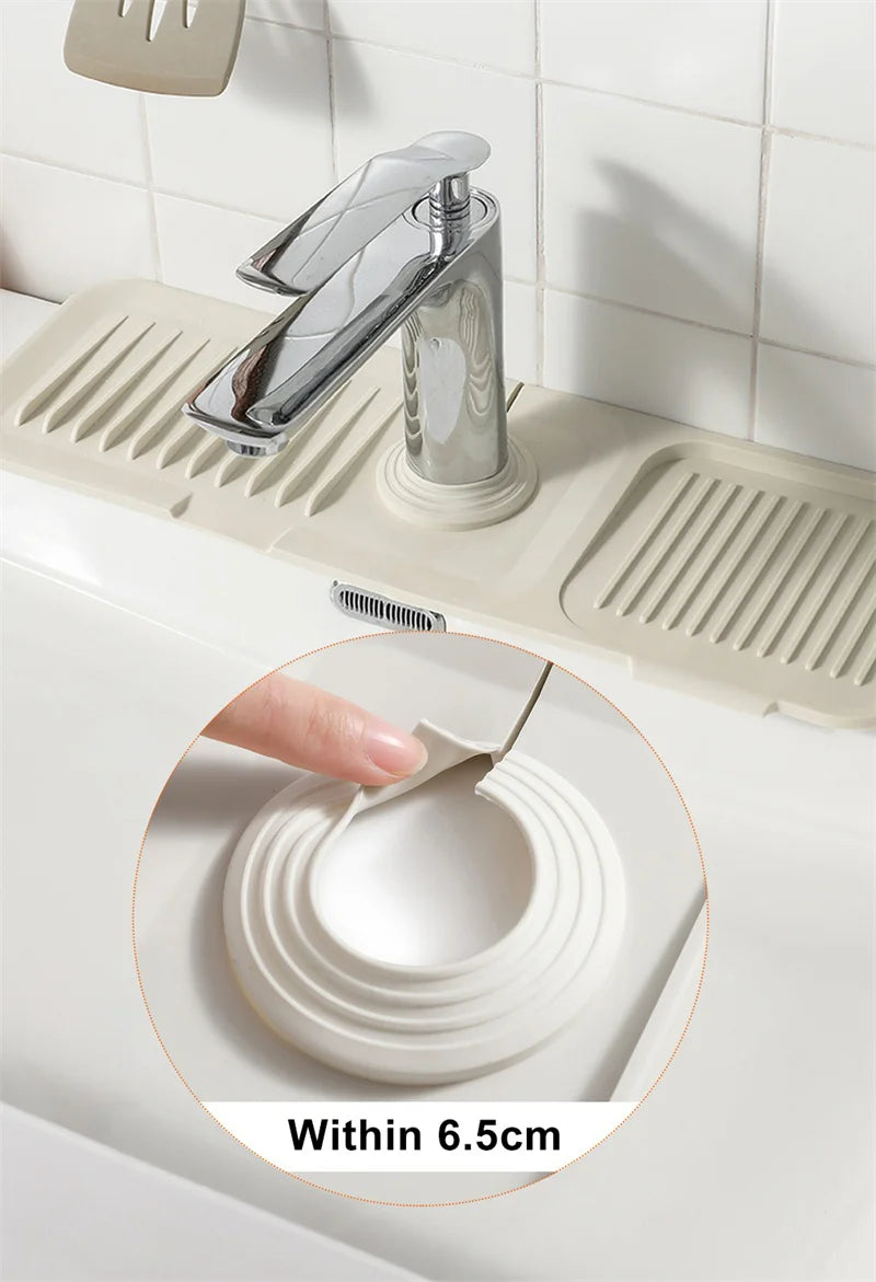 Kitchen Silicone Sink Faucet Splash Pad Splash Catcher Countertop Protector Mat Draining Pad Drainage Drying Pad Kitchen Gadgets