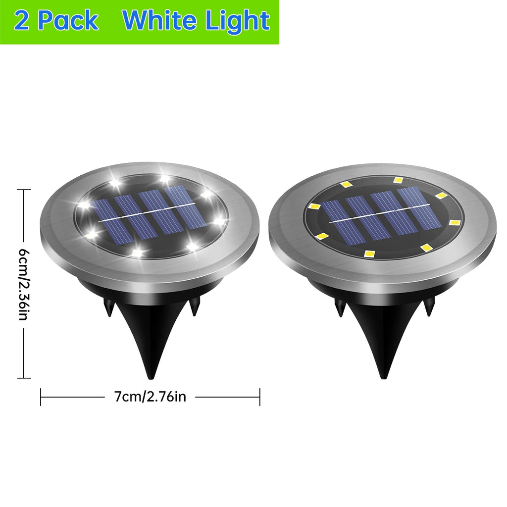 Solar Ground Lights LED Waterproof Solar Garden Lights Outdoor Bright in-Ground Lights Landscape Lighting for Patio Pathway Lawn