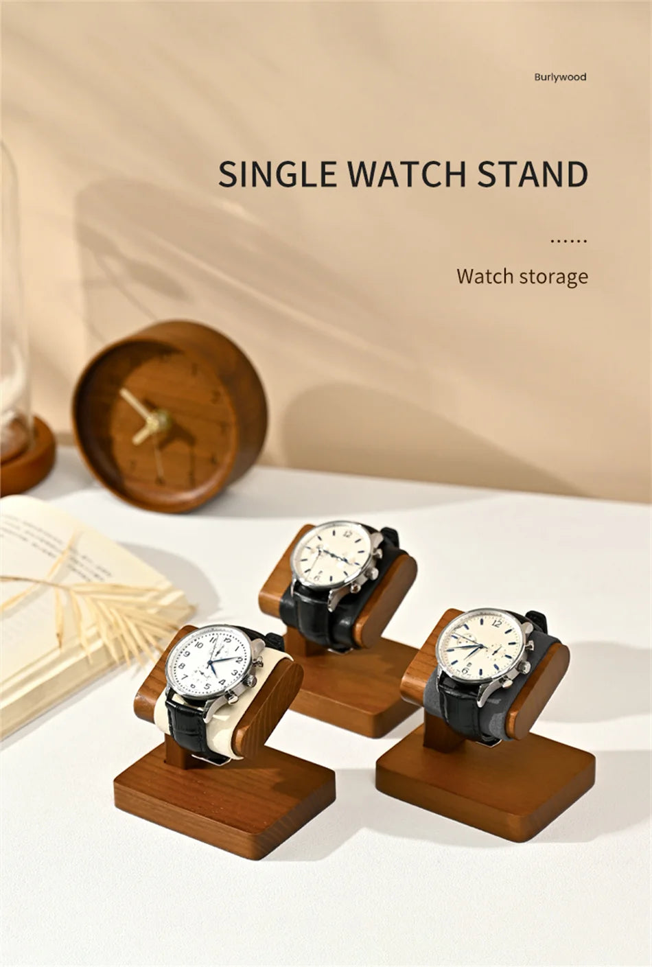 Oirlv Wooden Jewelry Organizer Bracelet Watch Display Stand Jewelry Storage Holder Watch Rack Watch Display Props For Showcase